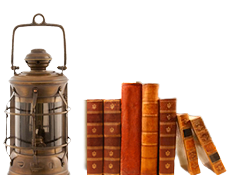 lamp and books